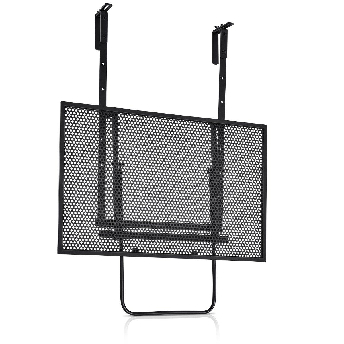 Adjustable Hanging Iron Shelf – 5 Heights, 60.5 x 48 cm, Black