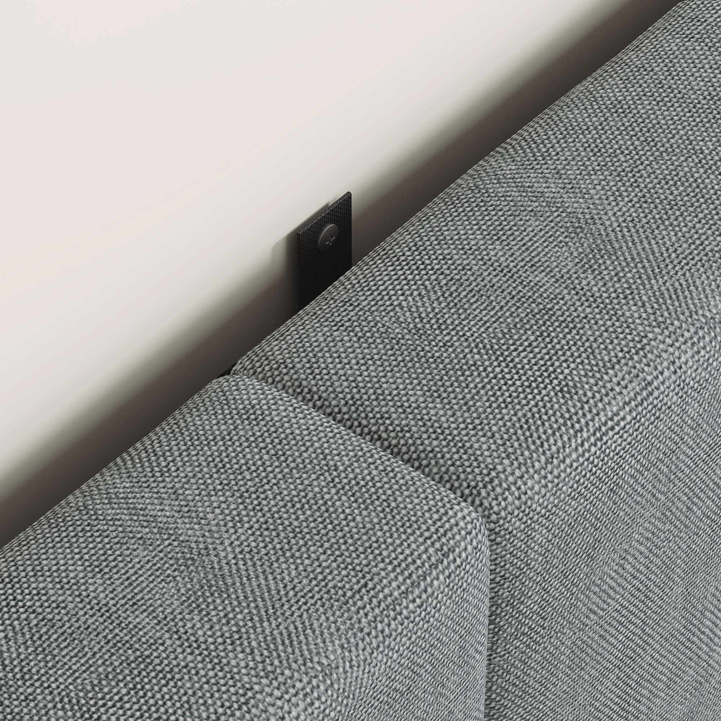 Adjustable Headboard with Metal Legs, Linen Look, 160 cm, Gray