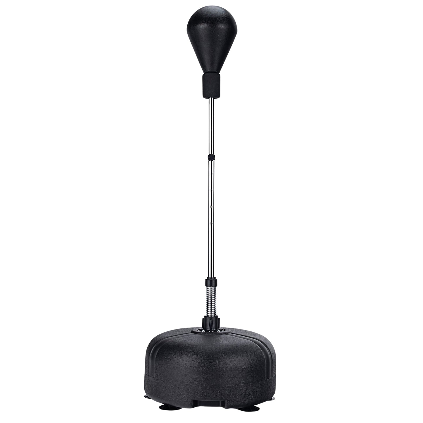 Adjustable Height Boxing Ball with Stand – Black, Includes Gloves