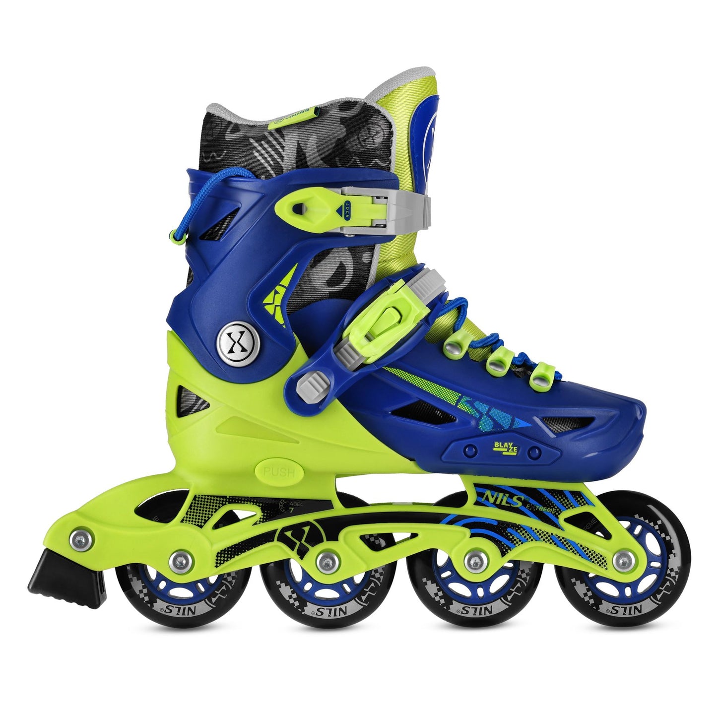 Adjustable Inline Skates, Kids Size 35-38, ABEC-7