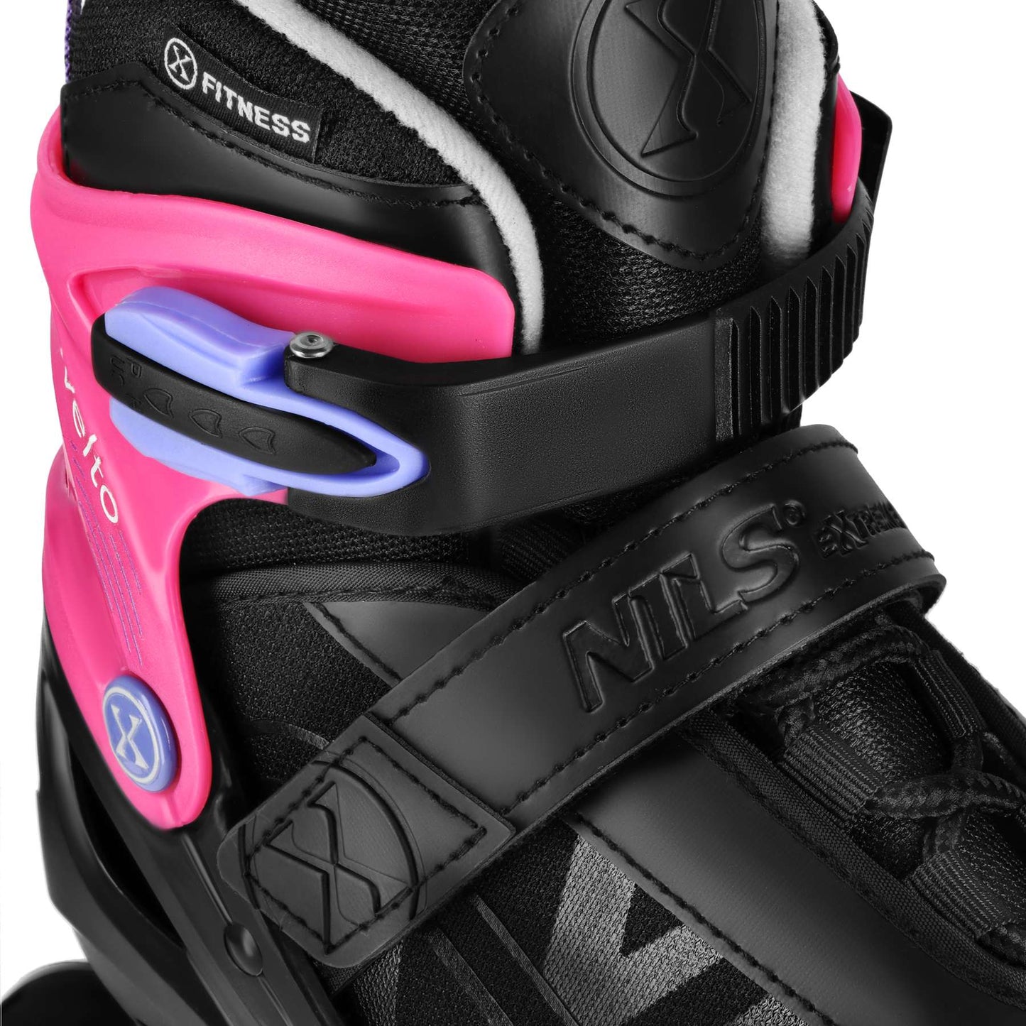 Adjustable Inline Skates, Pink, Size L 39-42, ABEC 7