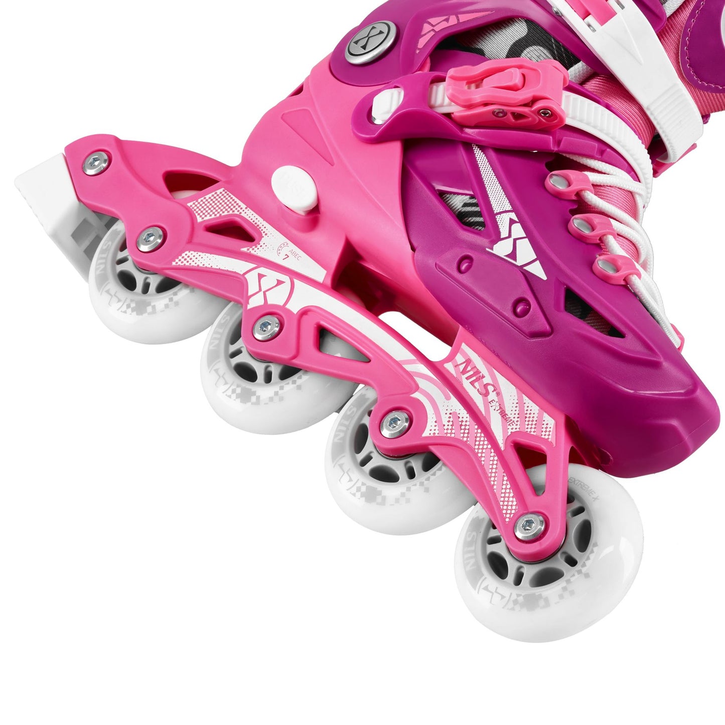 Adjustable Inline Skates, Pink, Size M 35-38