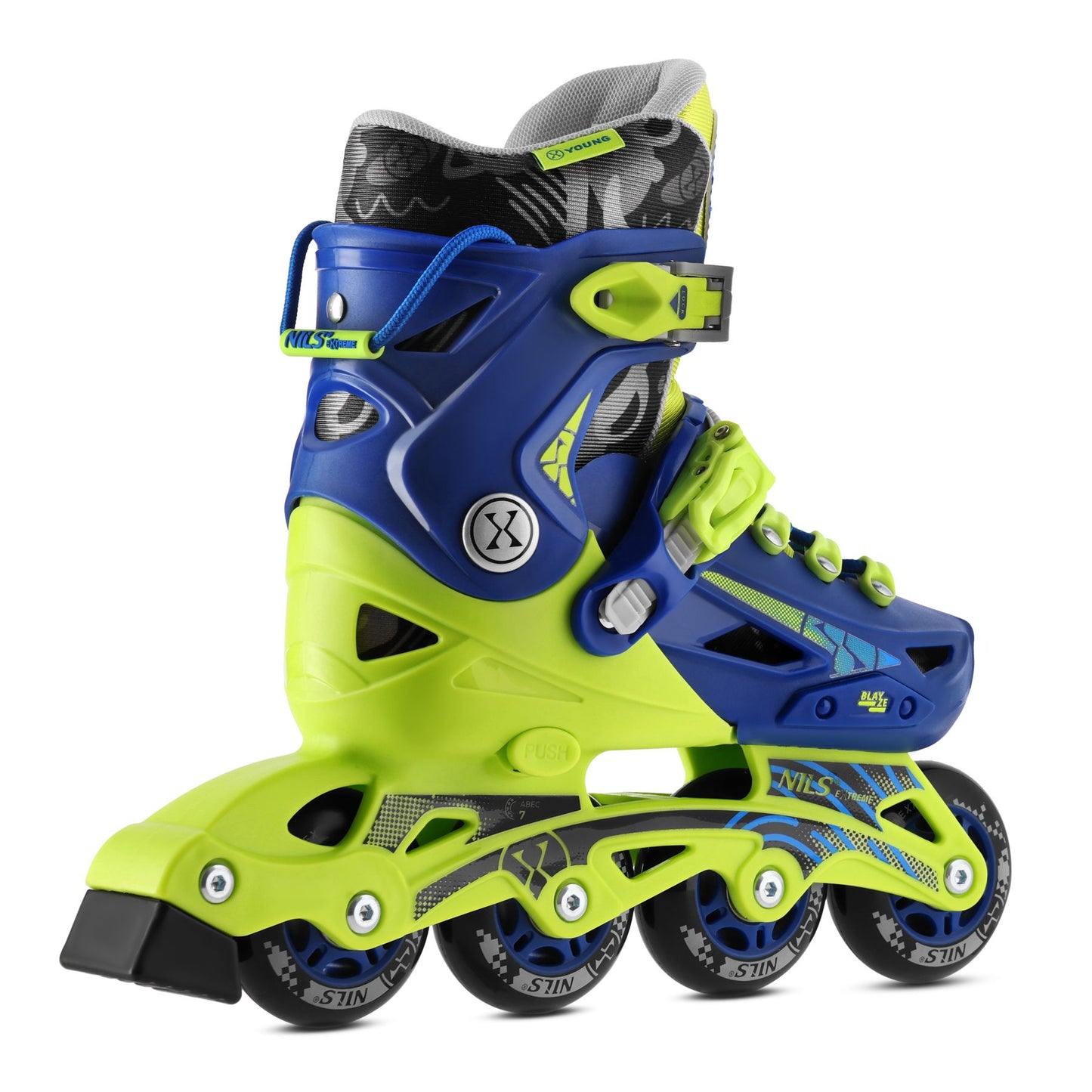 Adjustable Inline Skates, Size L 39-42, ABEC-7; 72mm Wheels