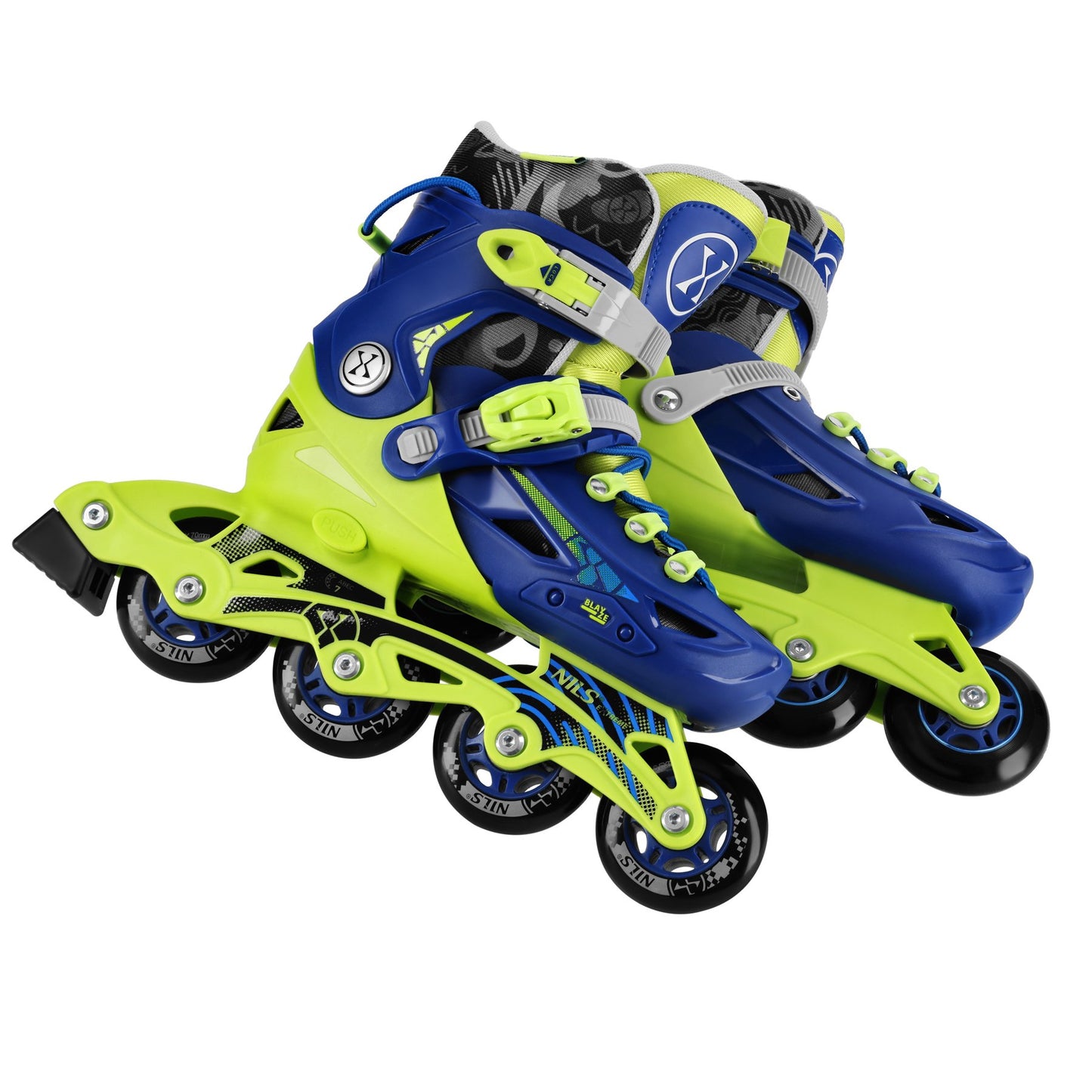 Adjustable Inline Skates, Size L 39-42, ABEC-7; 72mm Wheels