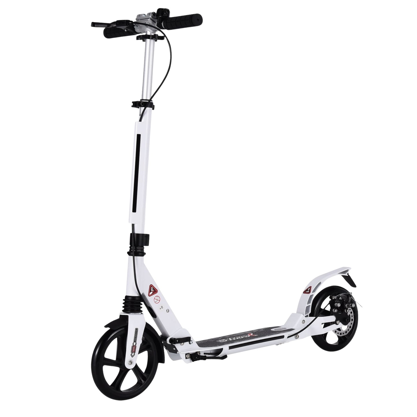 Adjustable Kids Scooter, Foldable with Bell & Strap, White
