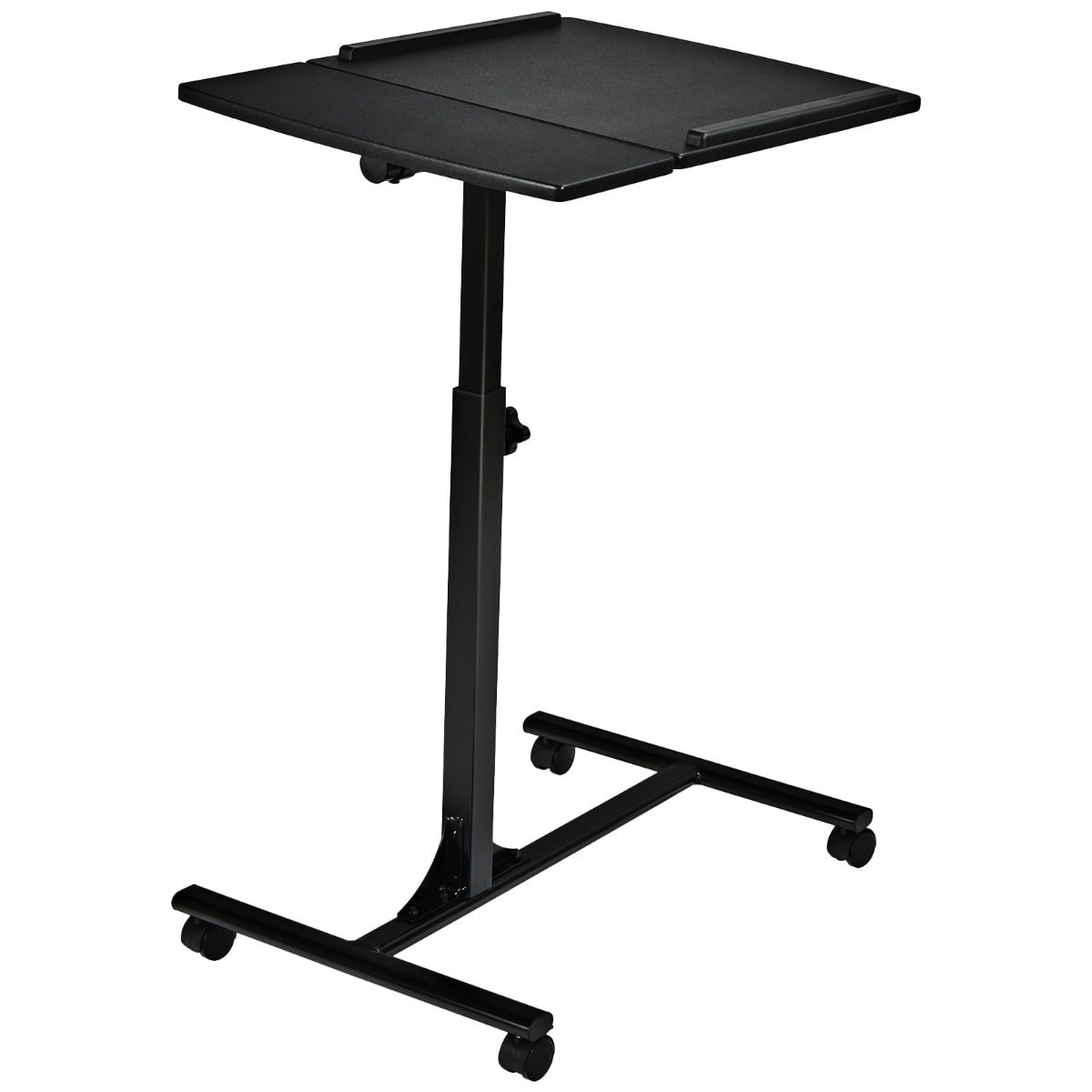 Adjustable Laptop Desk with Wheels, 64x45x71-93 cm, Black