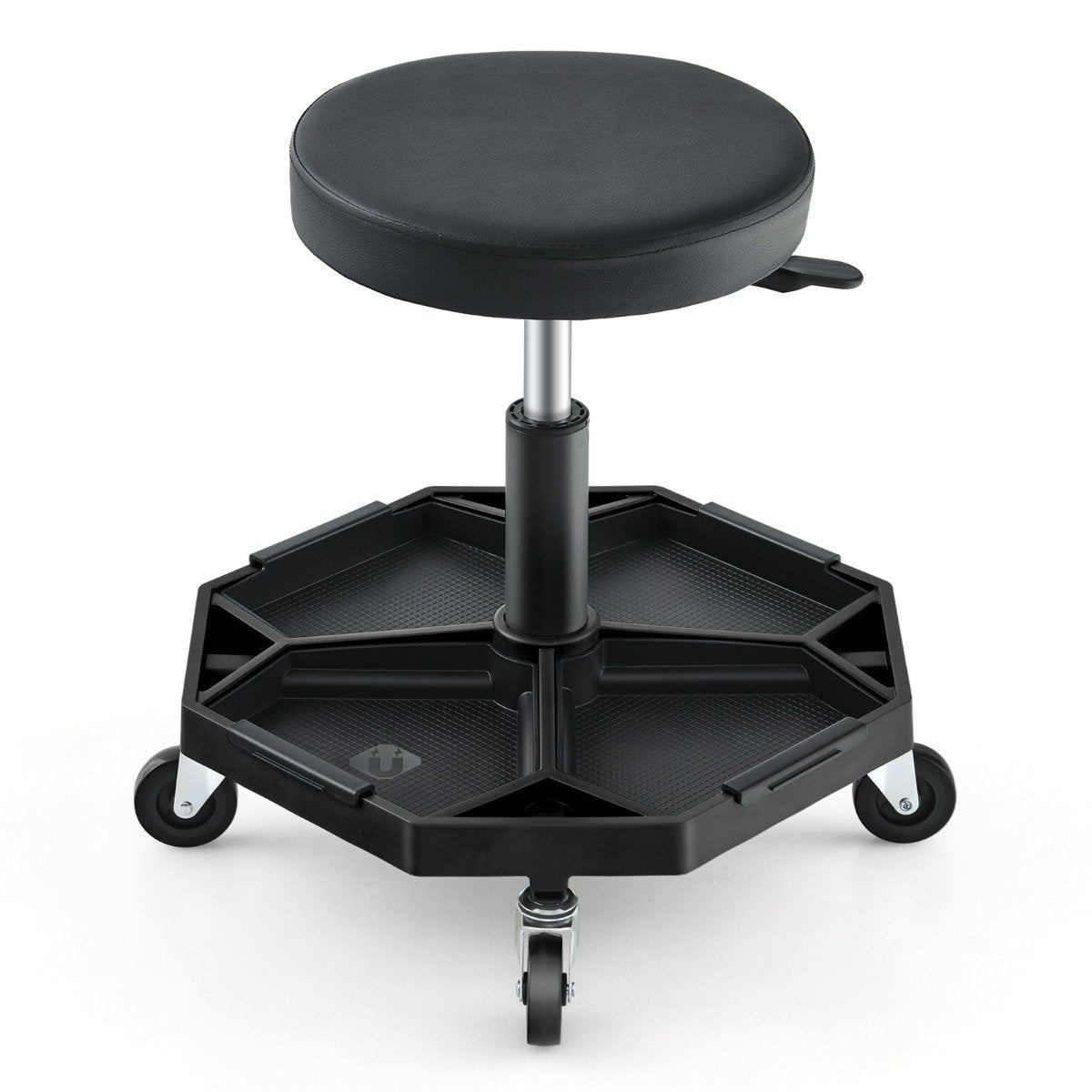 Adjustable Mechanic Stool with Tool Tray, 150kg Capacity