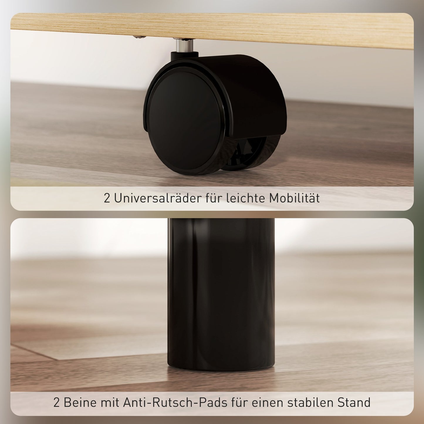 Adjustable Podium Stand with Shelves and Drawer, Oak Finish