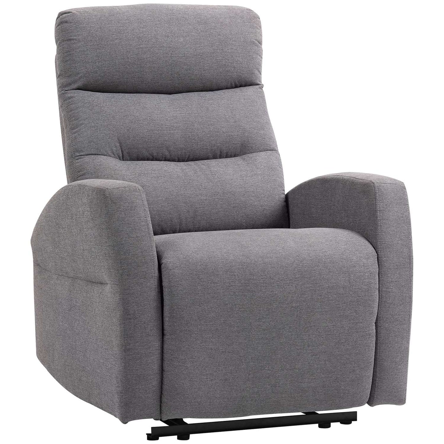 Adjustable Recliner Chair with Footrest, Dark Grey Fabric