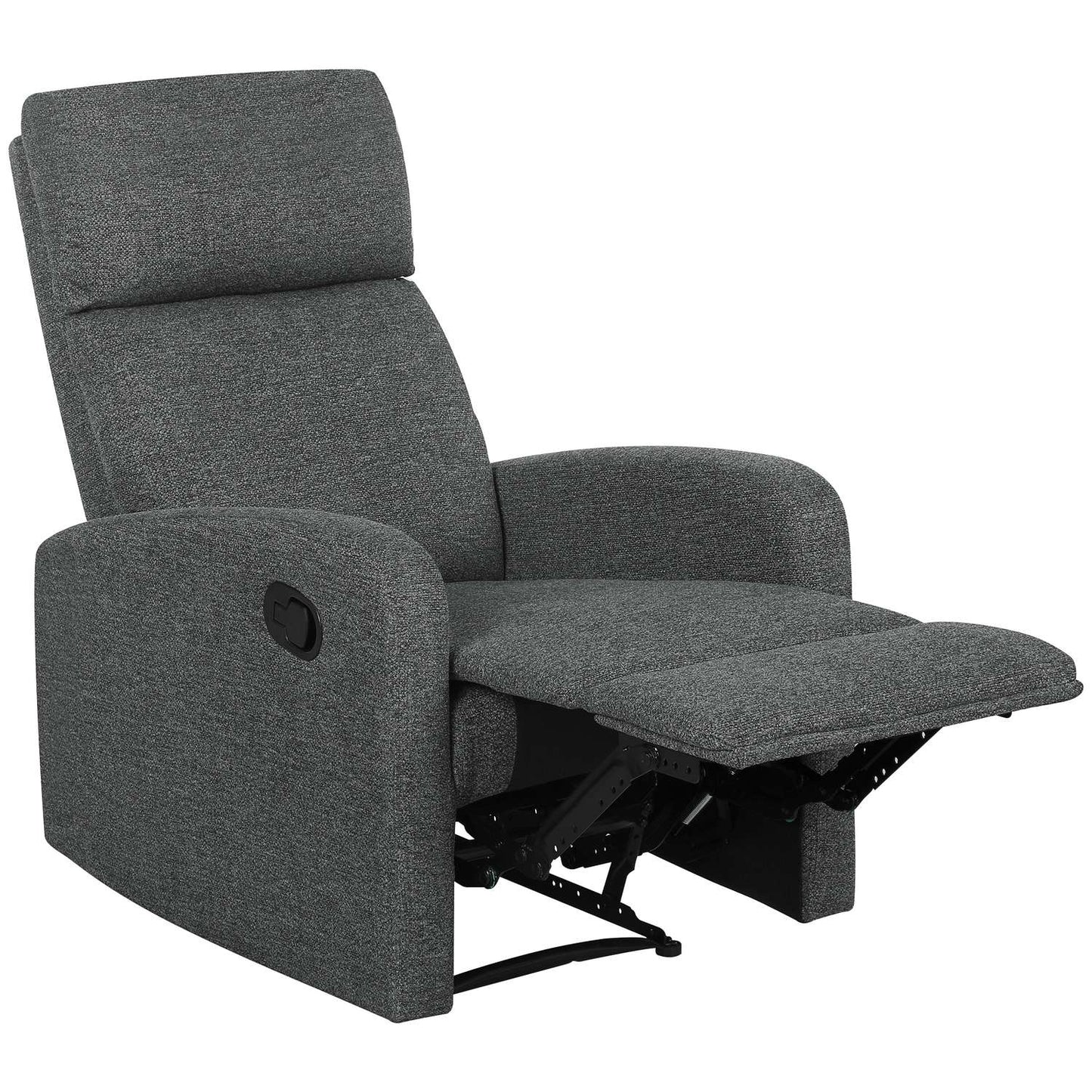 Adjustable Recliner Chair with Footrest, Gray Fabric