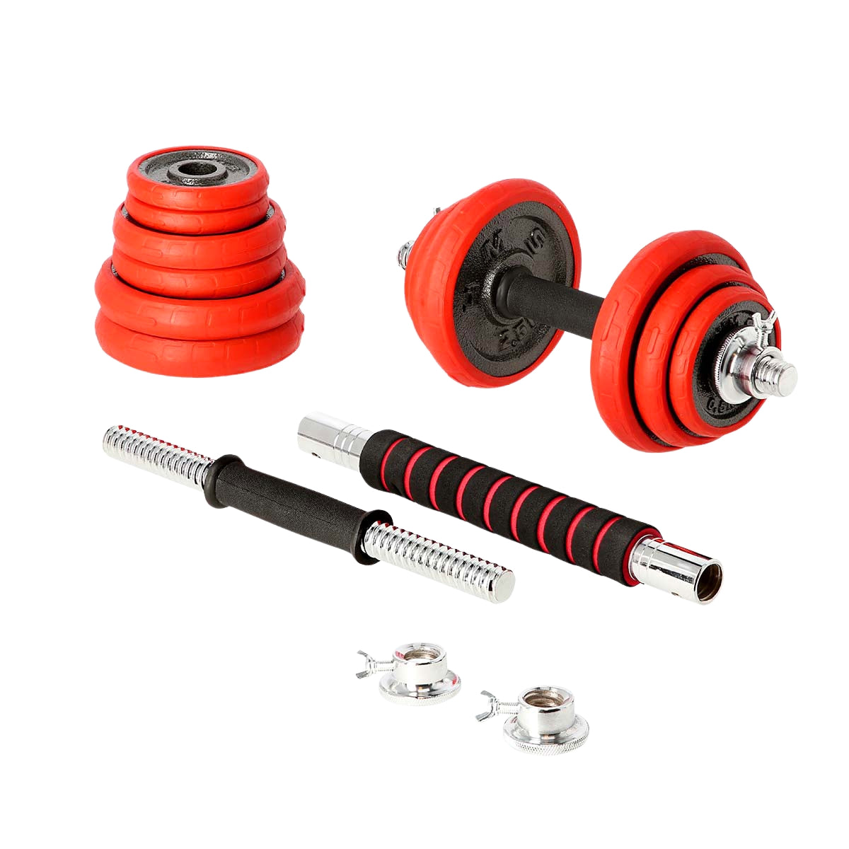 Adjustable Rubberized Dumbbells 20kg