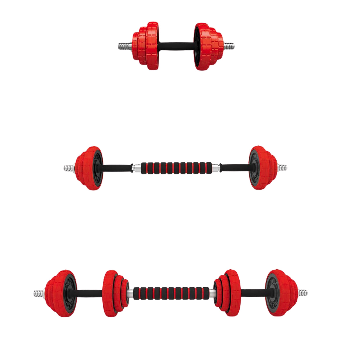 Adjustable Rubberized Dumbbells 20kg