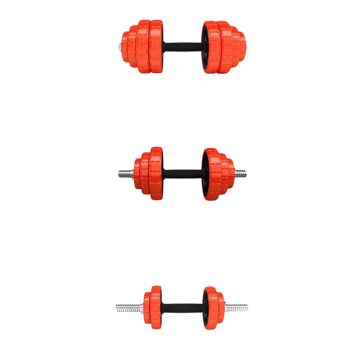 Adjustable Rubberized Dumbbells 30kg Set