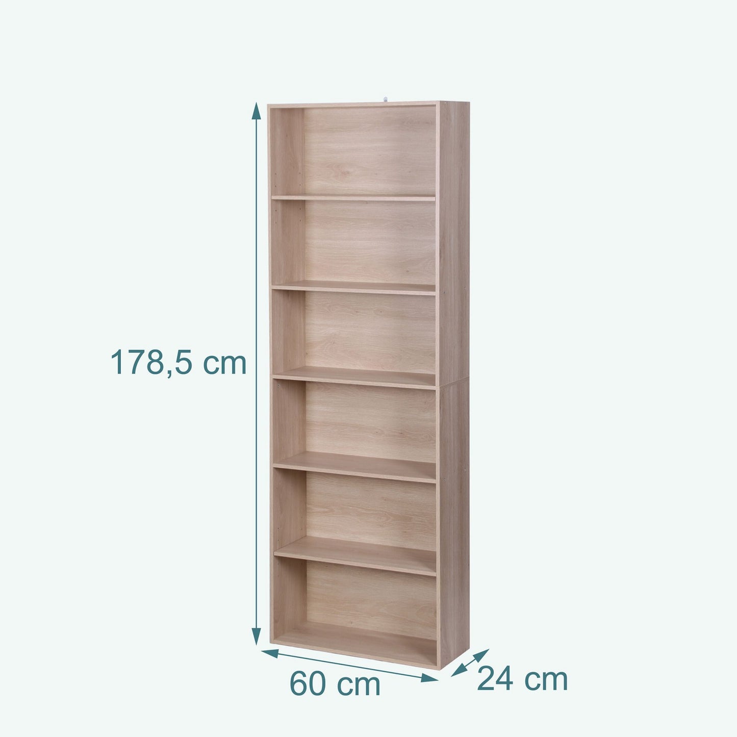 Adjustable Shelf Bookcase – Freestanding Storage Unit