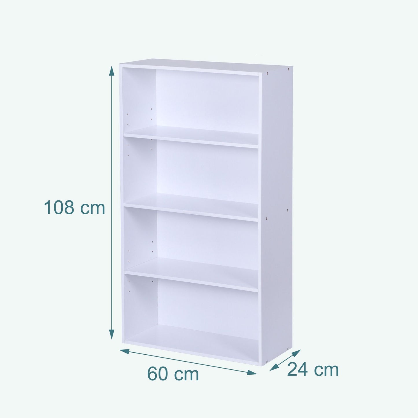 Adjustable Shelf Bookcase – Freestanding Storage Unit