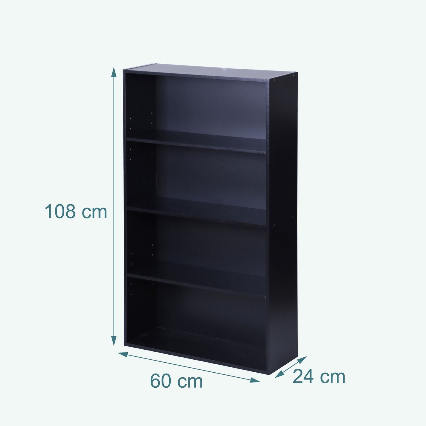 Adjustable Shelf Bookcase – Freestanding Storage Unit