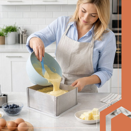 Adjustable Stainless Steel Cake Pan 20-38 x 24-45 cm
