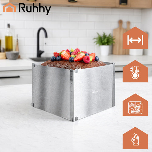 Adjustable Stainless Steel Cake Pan 20-38 x 24-45 cm