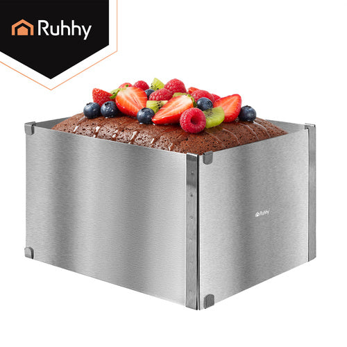 Adjustable Stainless Steel Cake Pan 20-38 x 24-45 cm