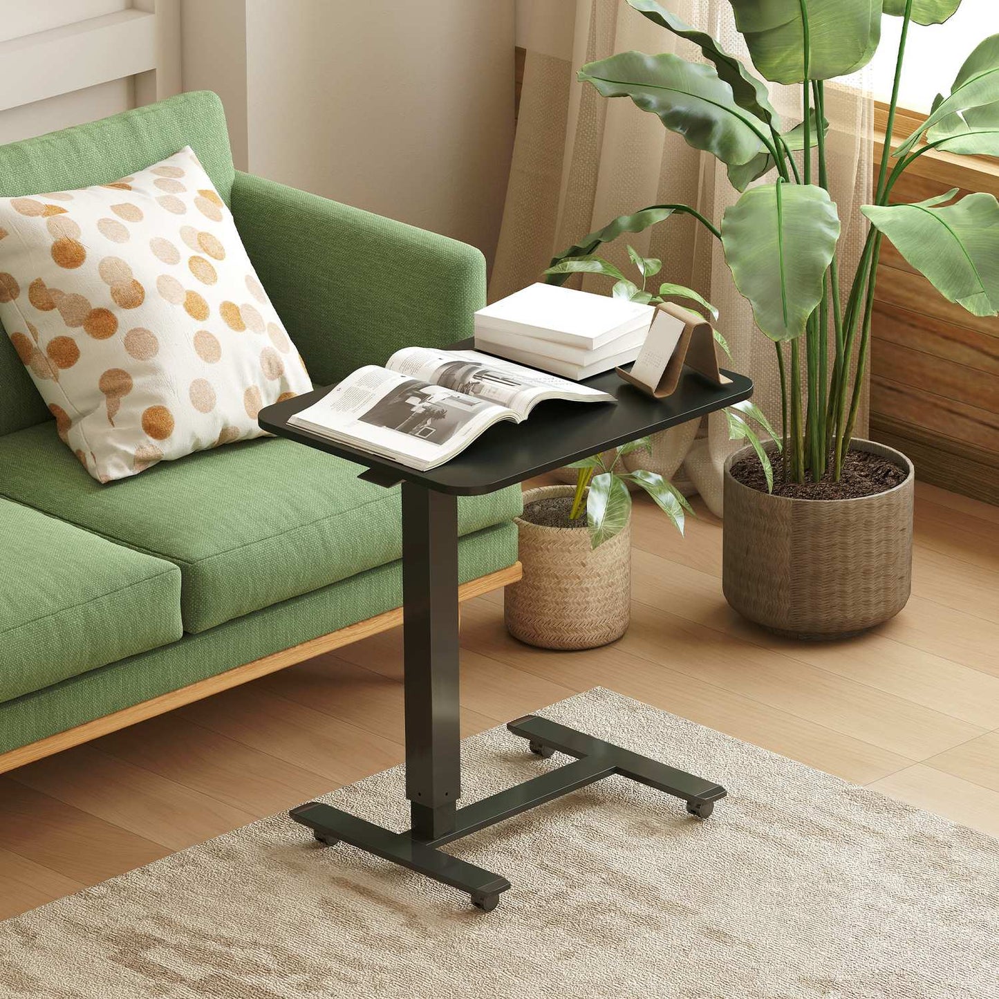 Adjustable Standing Desk, C-Shape, 65x48x70-110cm, Black