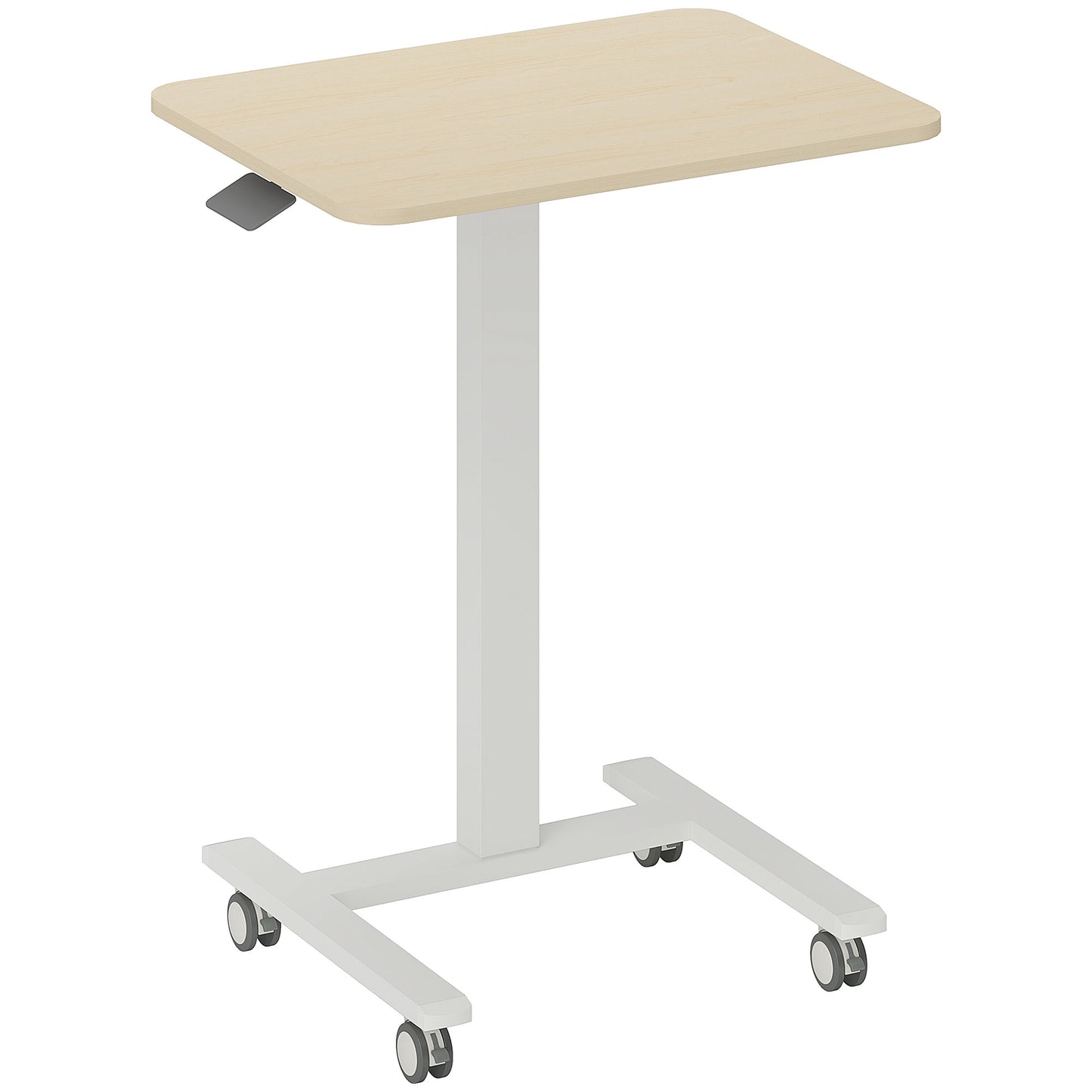 Adjustable Standing Desk with Wheels, 65x48x68-108 cm, Yellow