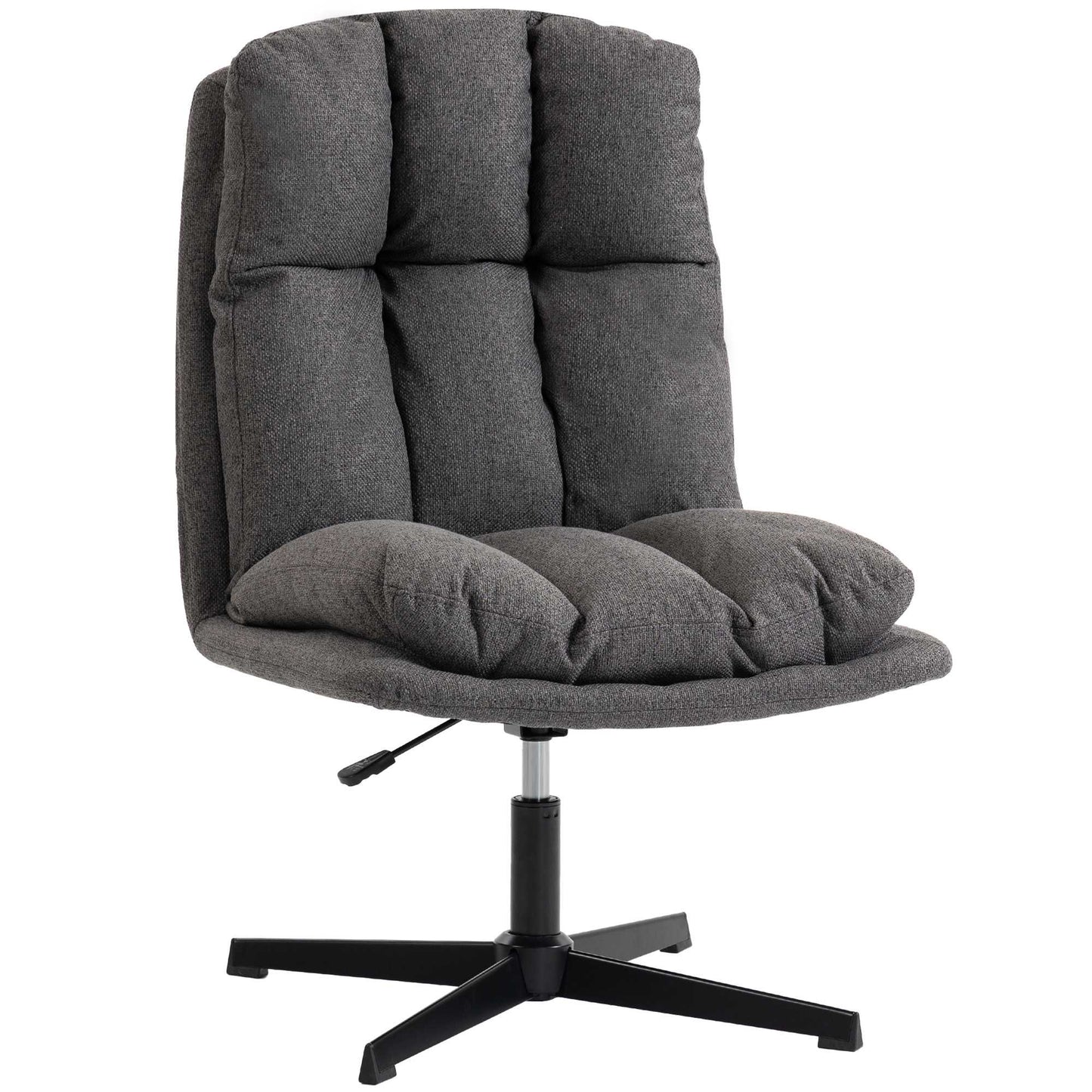 Adjustable Swivel Lounge Chair, 62 cm Seat, Dark Grey