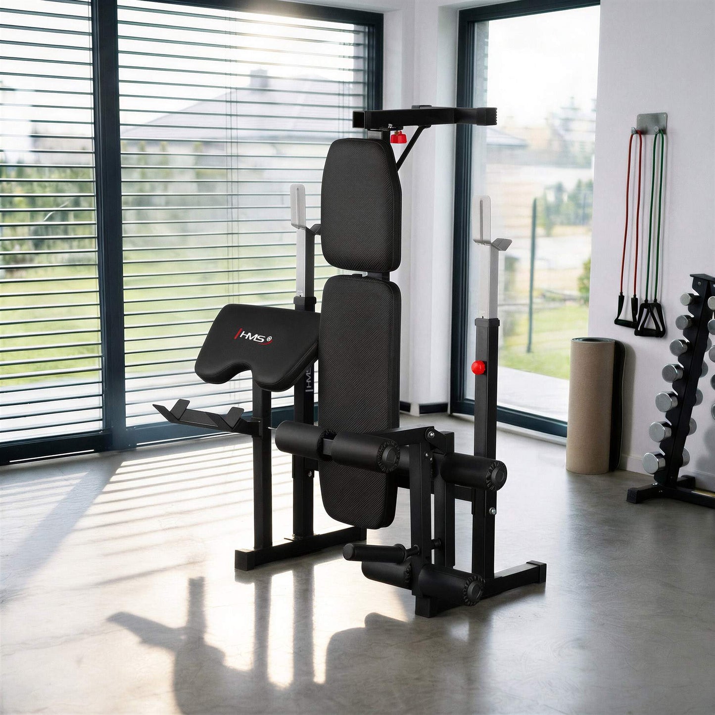 Adjustable Weight Bench, Preacher Curl, Leg Developer