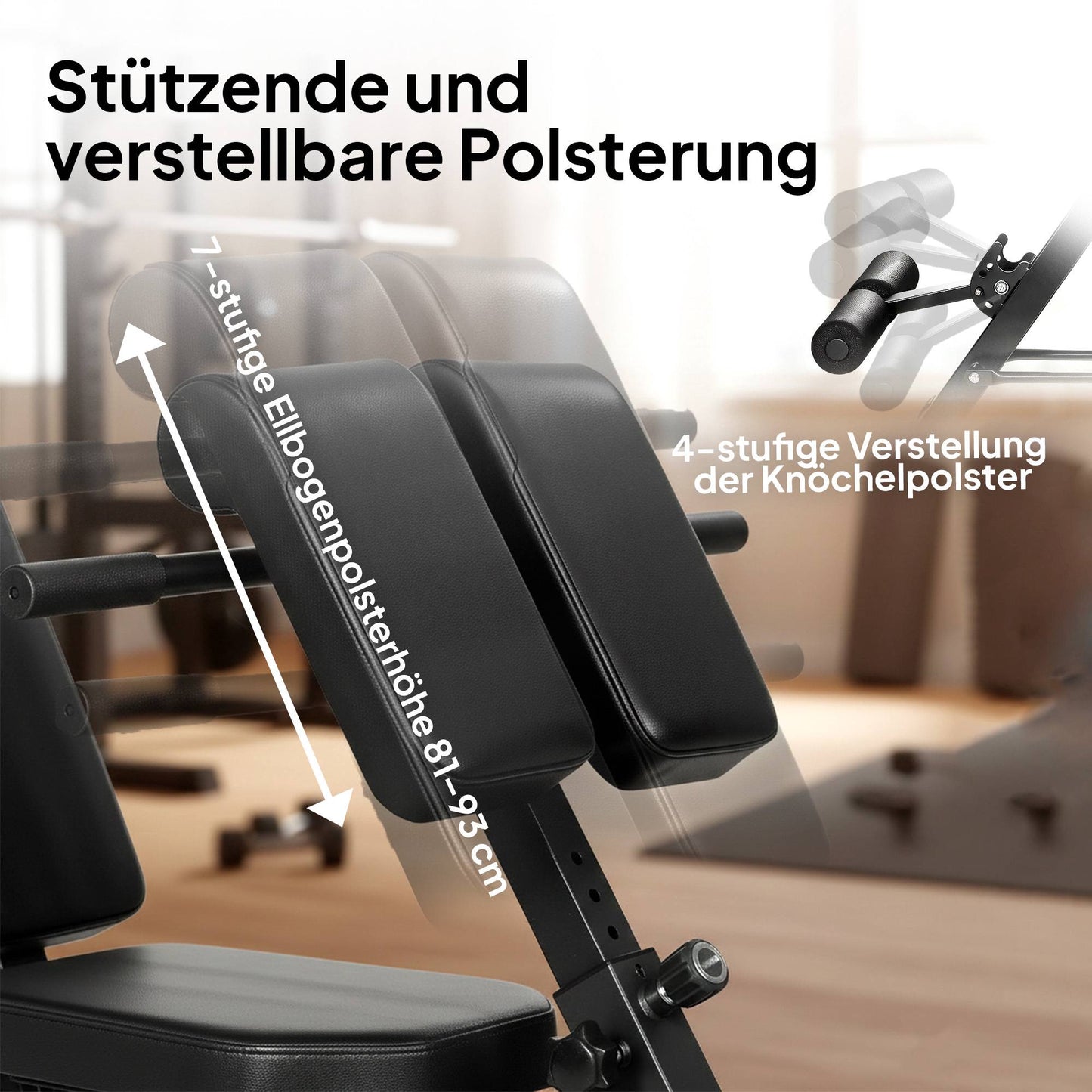 Adjustable Weight Bench with 6-Position Backrest, Black