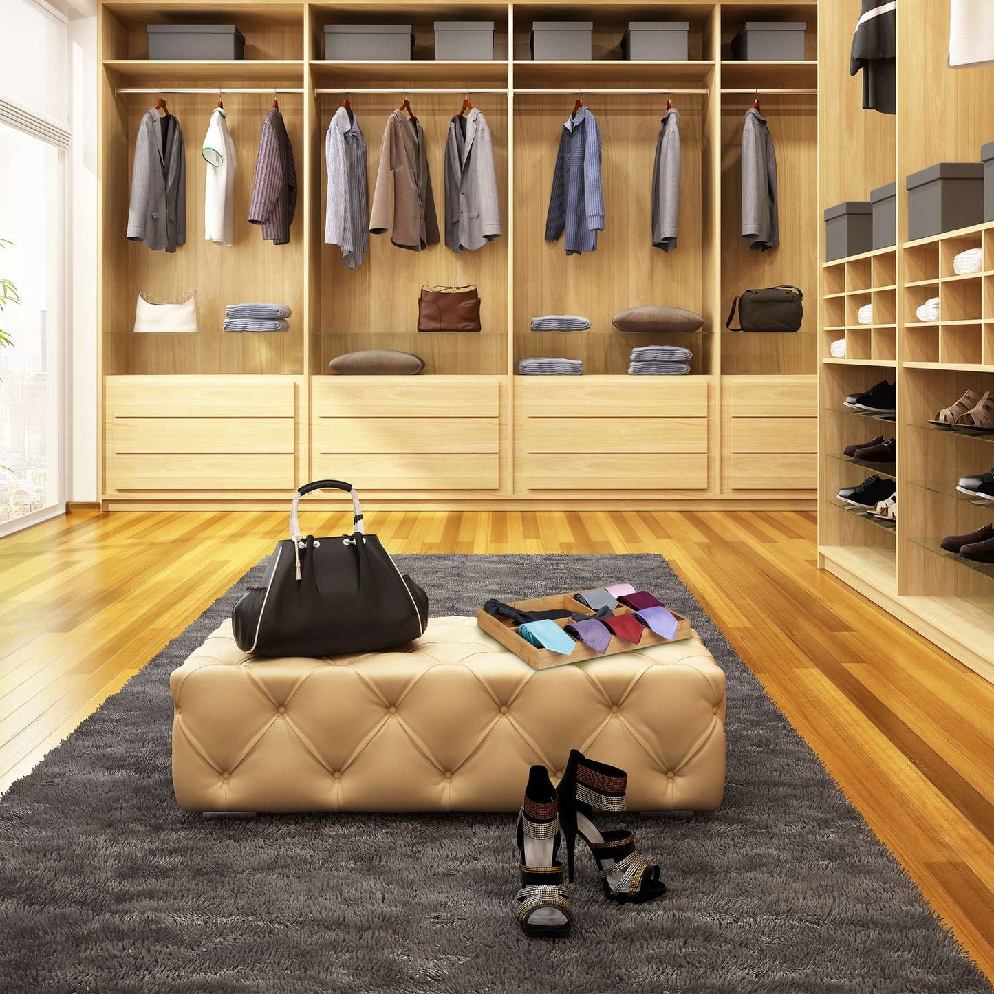 Adjustable bamboo drawer insert