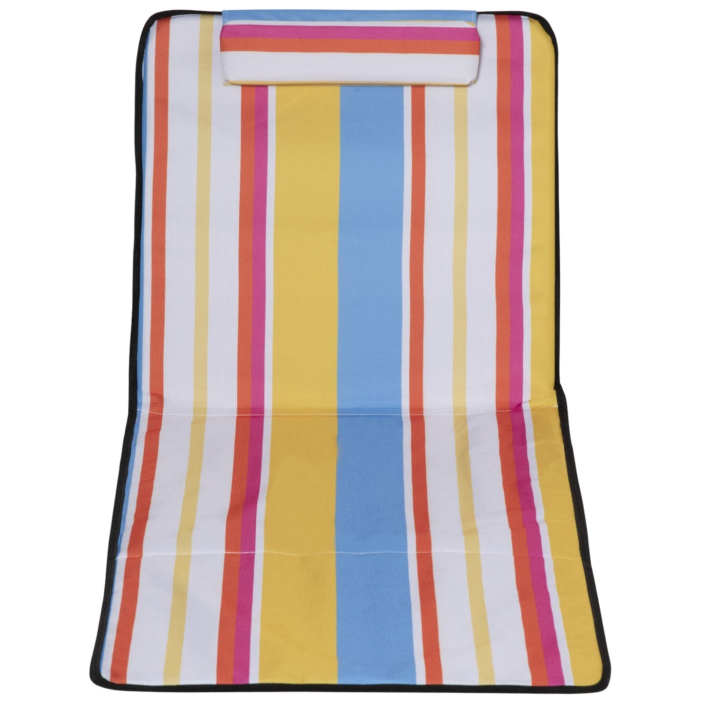 Adjustable beach chair - foldable, with cushions