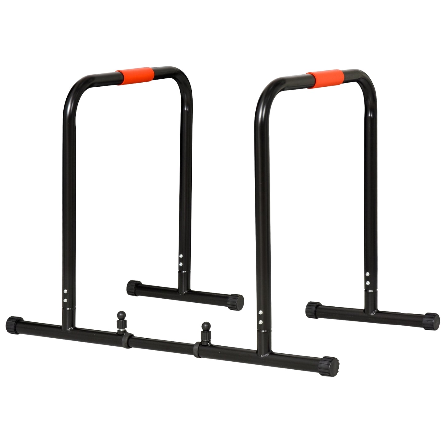 Adjustable black steel bar, push-up station 94/102x62x73 cm