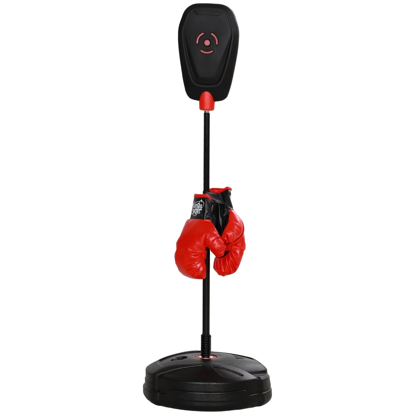 Adjustable boxing bag, 88-124 cm, with gloves, black
