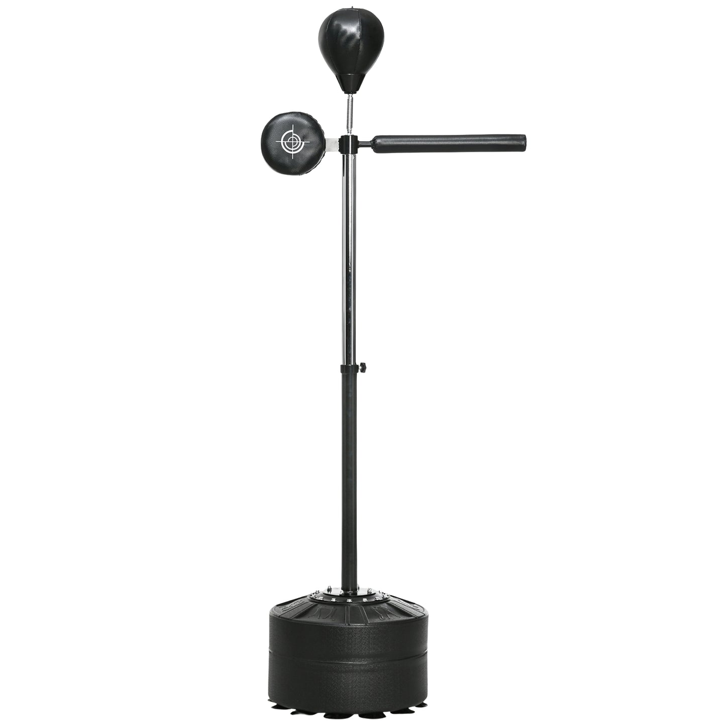 Adjustable boxing rack with reflective bar, HDPE and leather