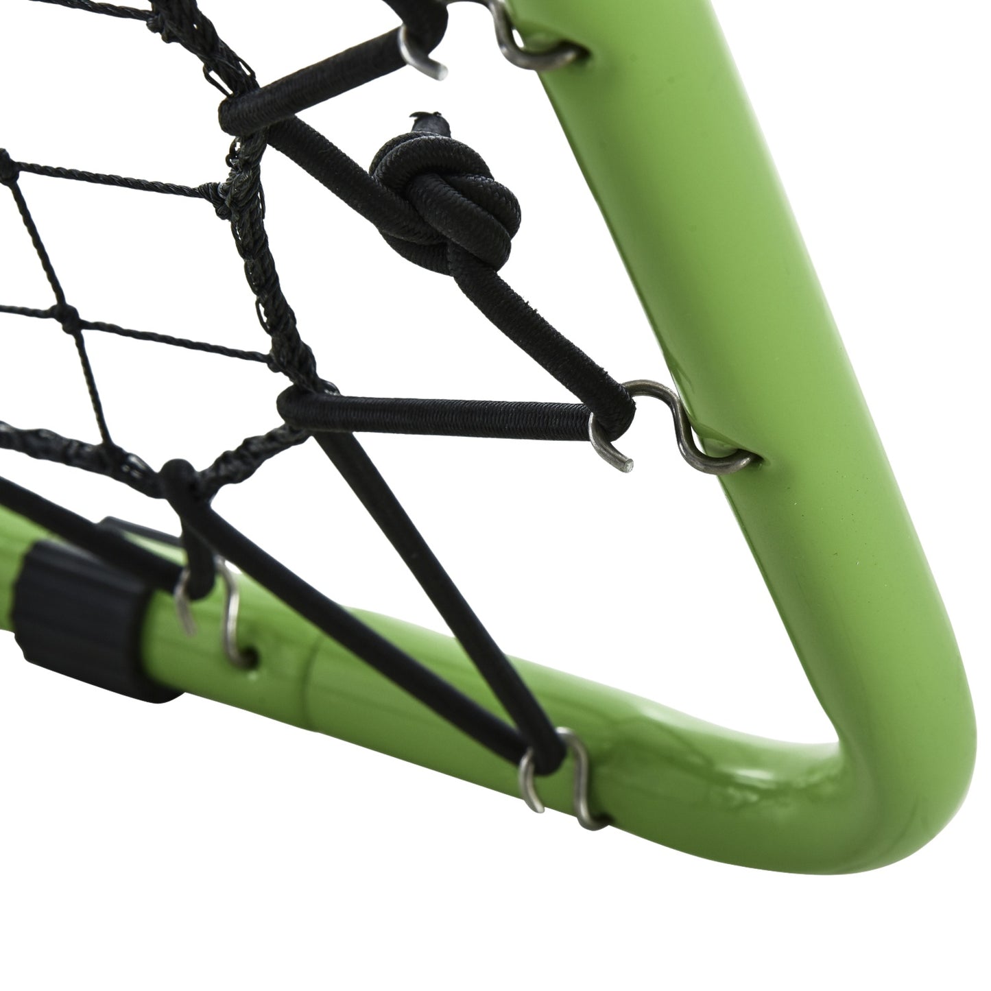 Adjustable double-sided metal rebounder net for sports