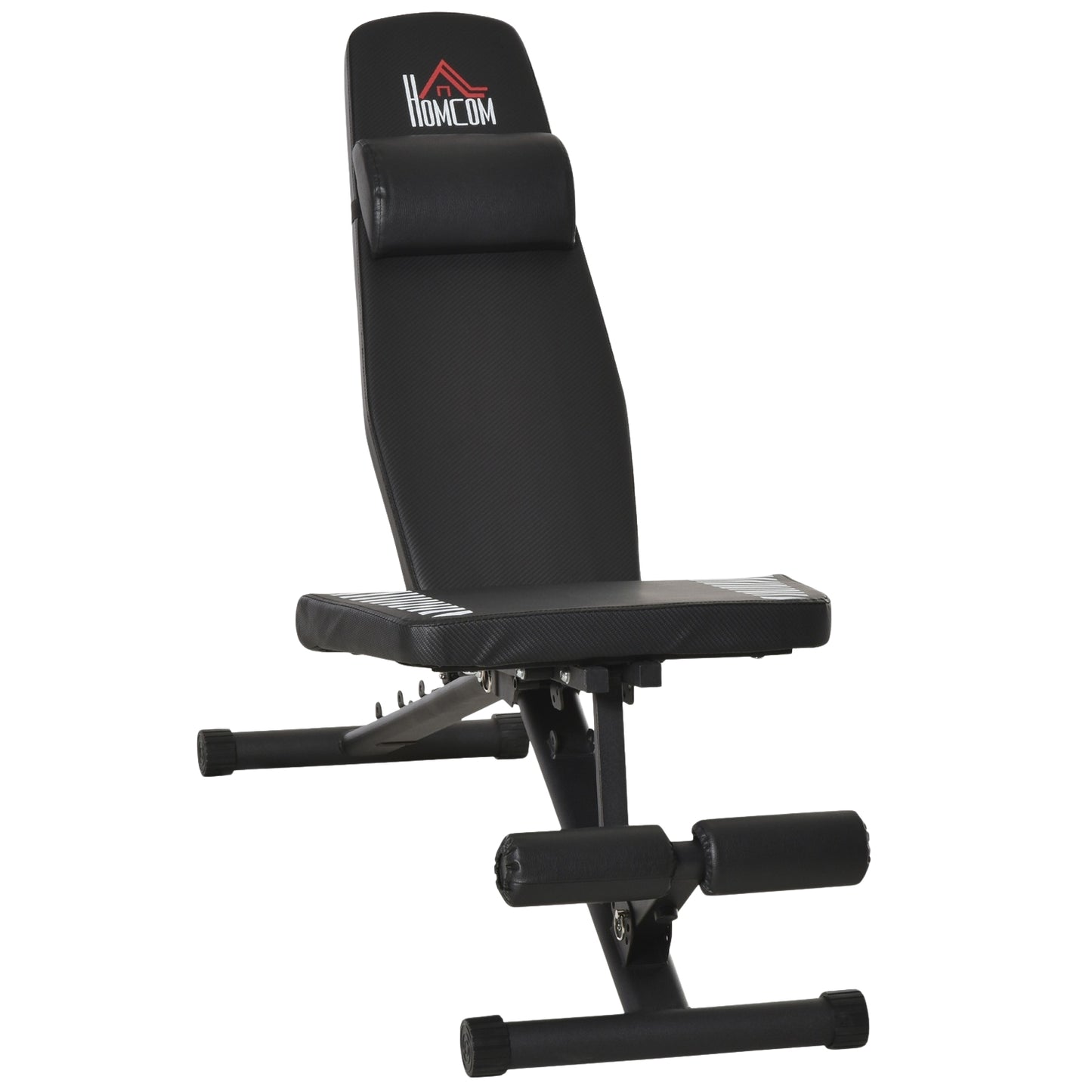 Adjustable folding weight bench with 6-level leg holder