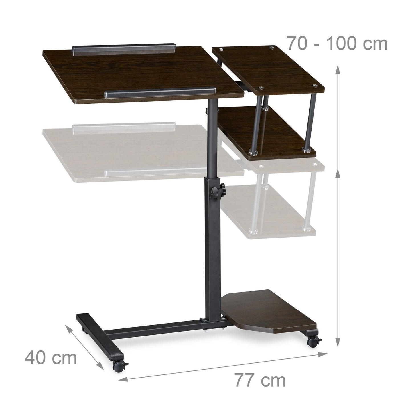 Adjustable laptop table