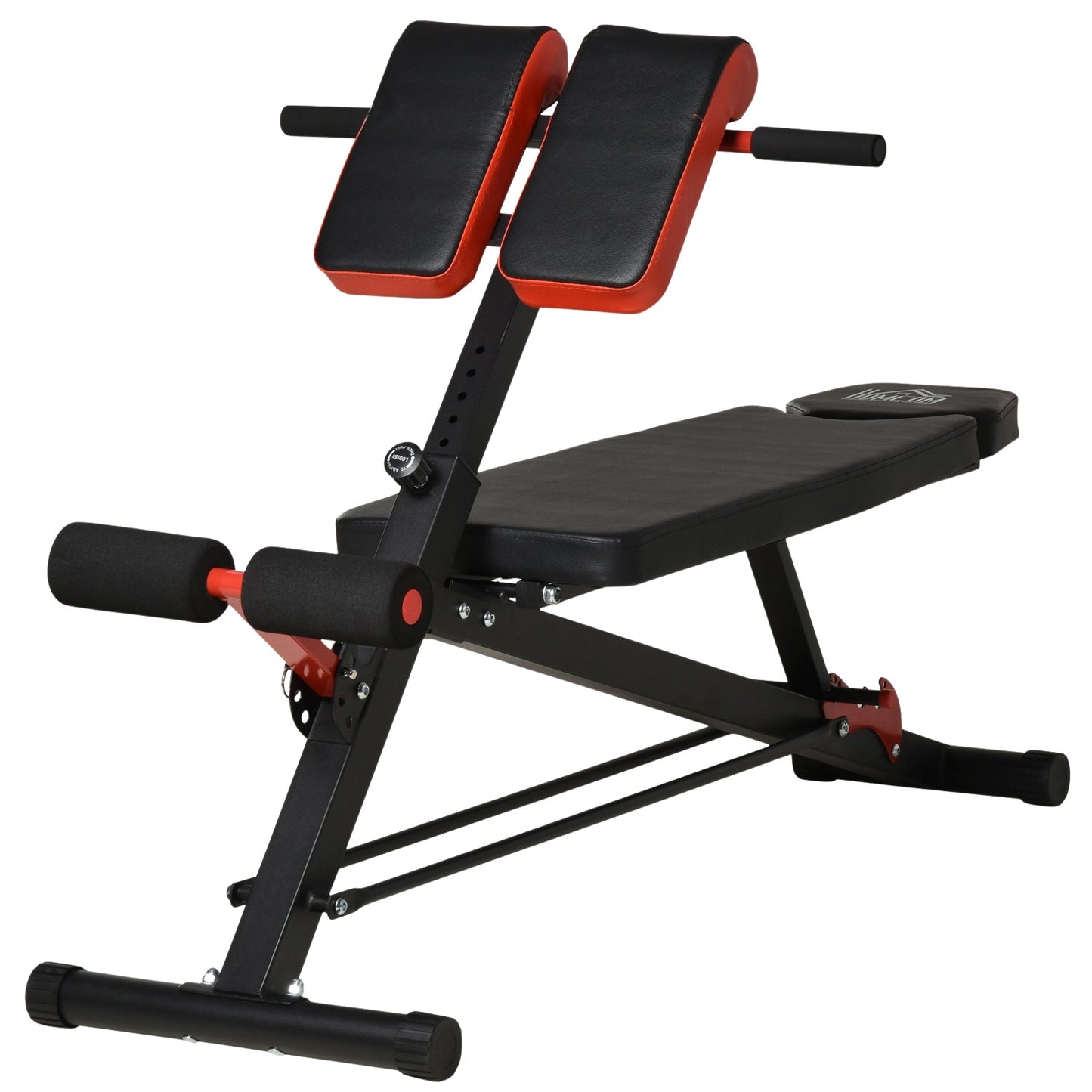 Adjustable multi-weight exercise bench, black, incline and abs trainer