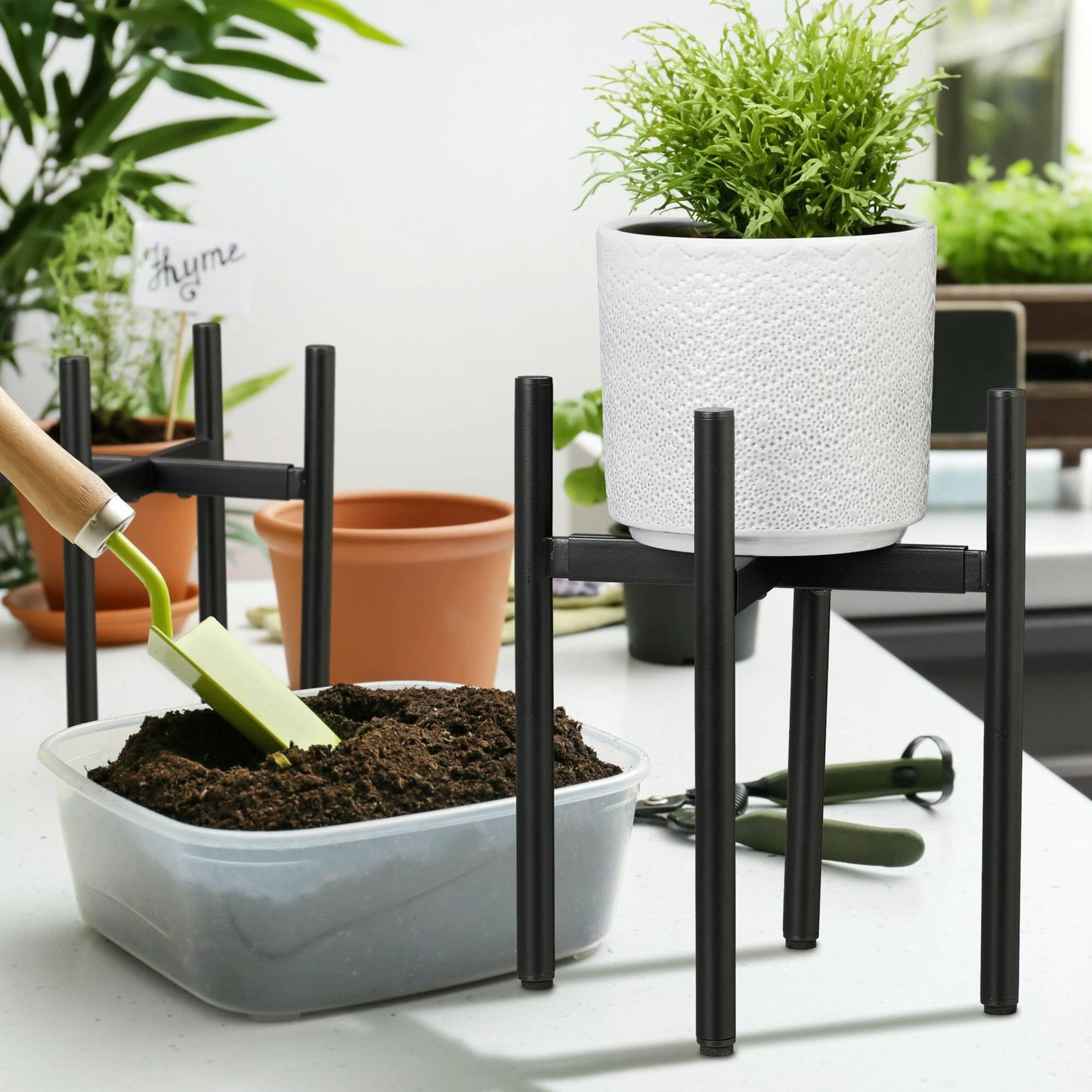 Adjustable plant stand Set of 2