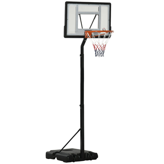 Adjustable stand for basketball hoop, rollable, height 260-310 cm