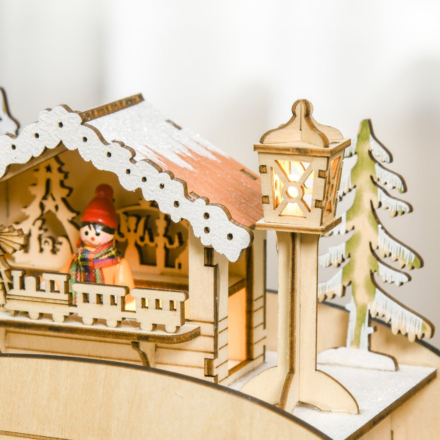 Advent calendar with 24 LED-illuminated boxes, Sled-shaped