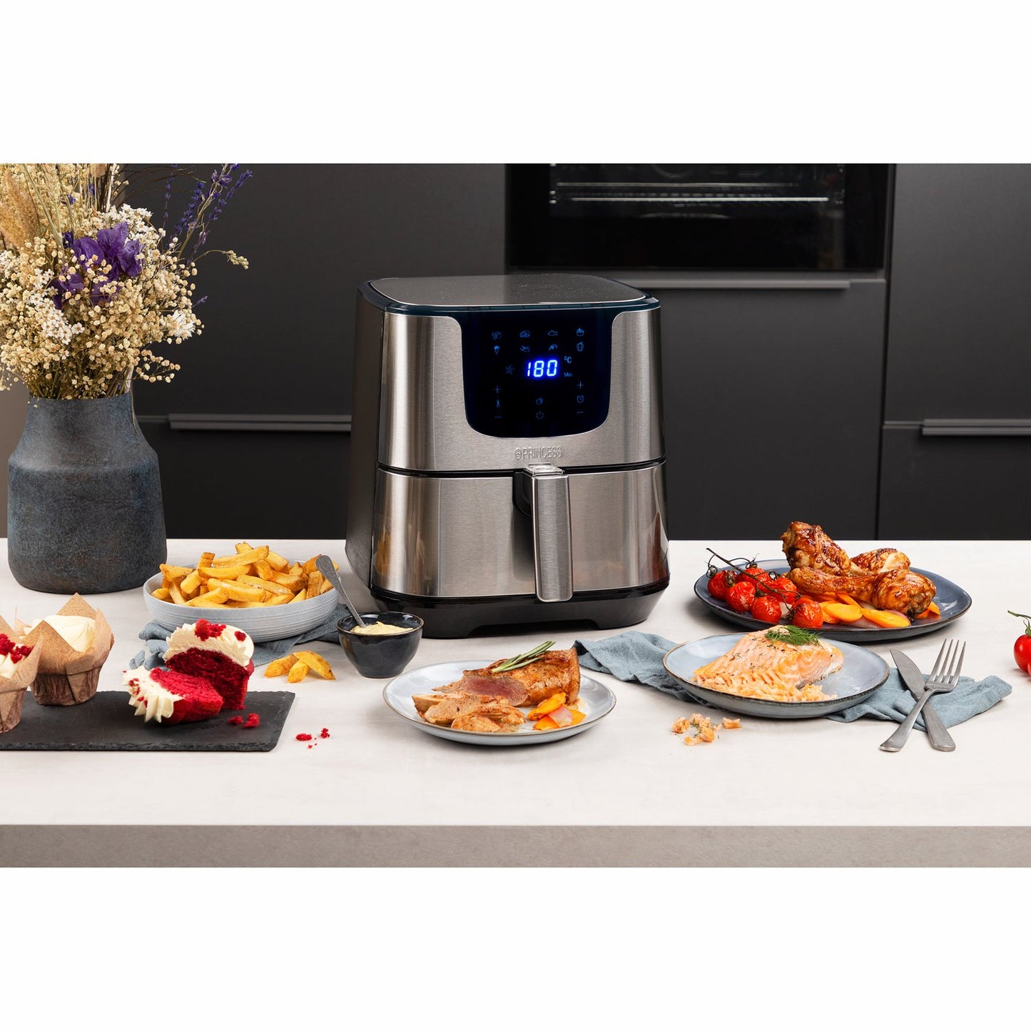 Aerofryer Digital Deluxe 5.5L 1700W Stainless