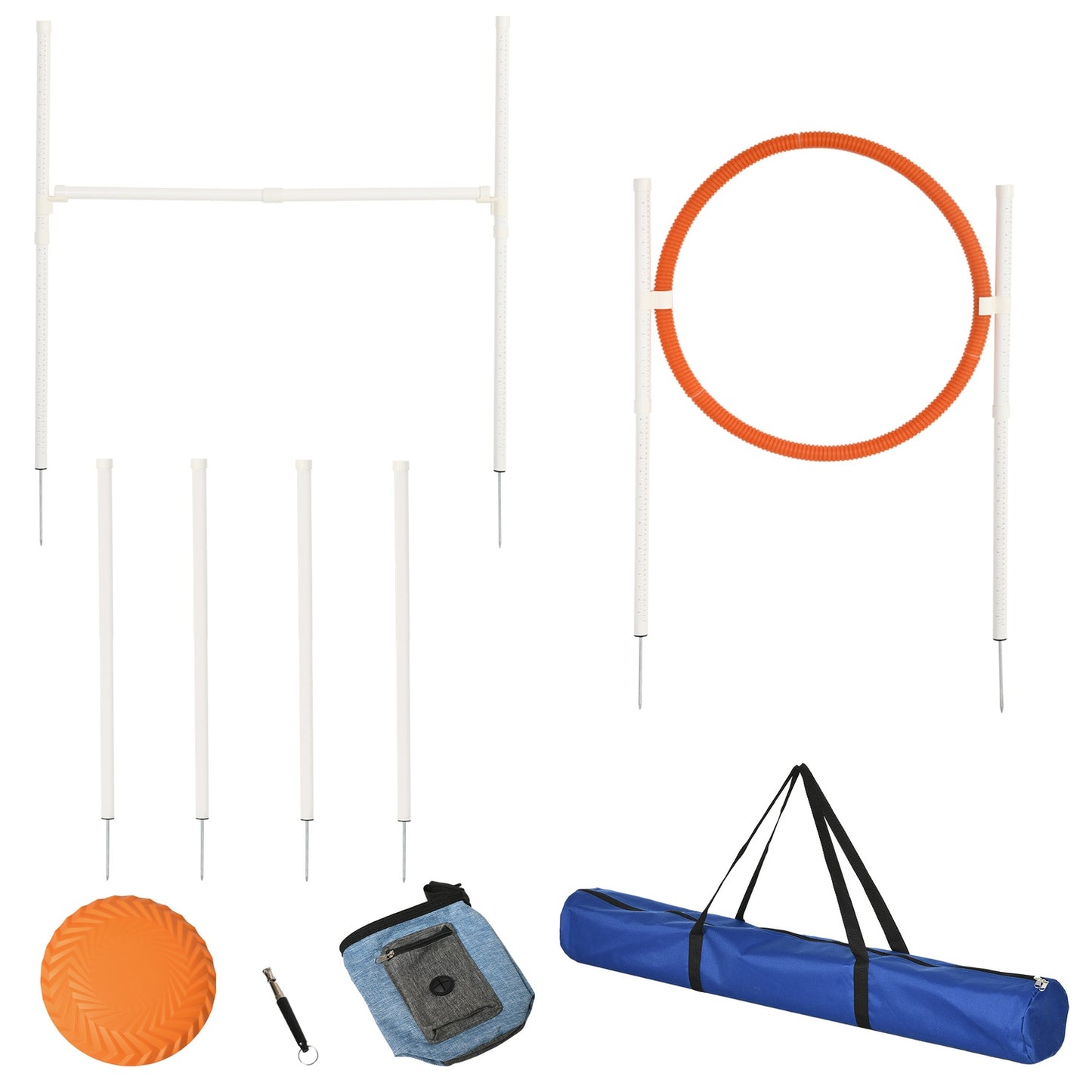 Dog Agility Training Set - 5 pieces, adjustable fences