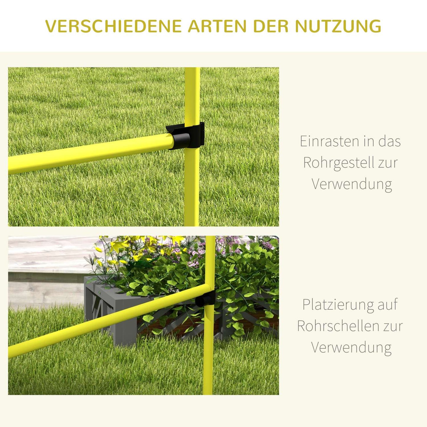 Dog training slalom set - 4 yellow plastic fences