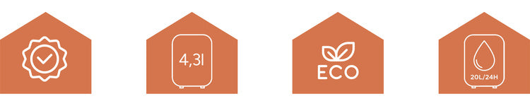 Air Dehumidifier 20L/Day, WiFi, 4.3L Tank, Timer