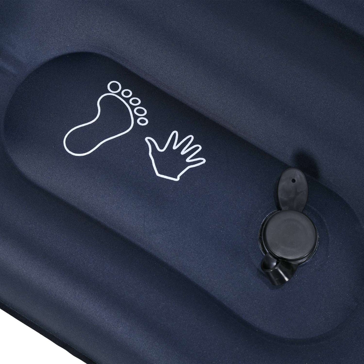 Foldable double air mattress with foot pump and carrying bag