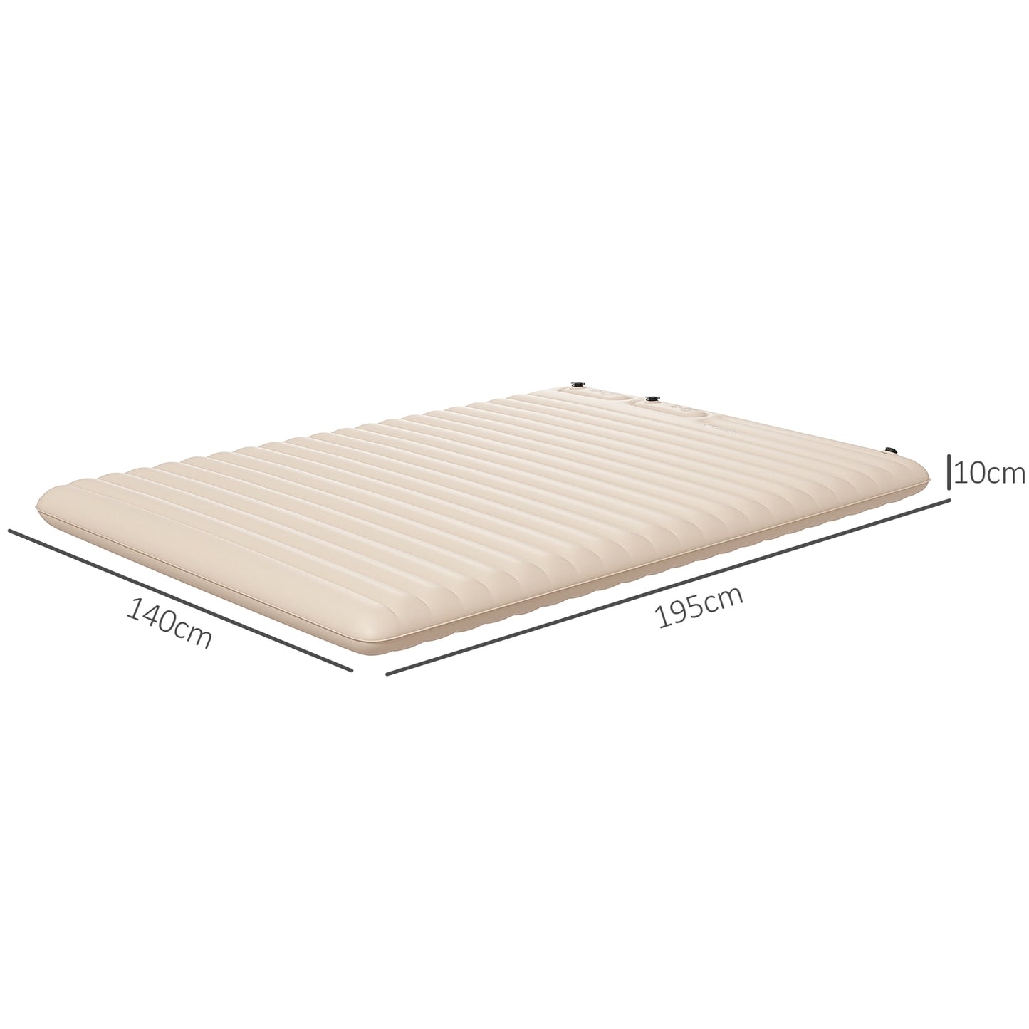 Folding Camping Air Mattress - Double Size, Foot Pump