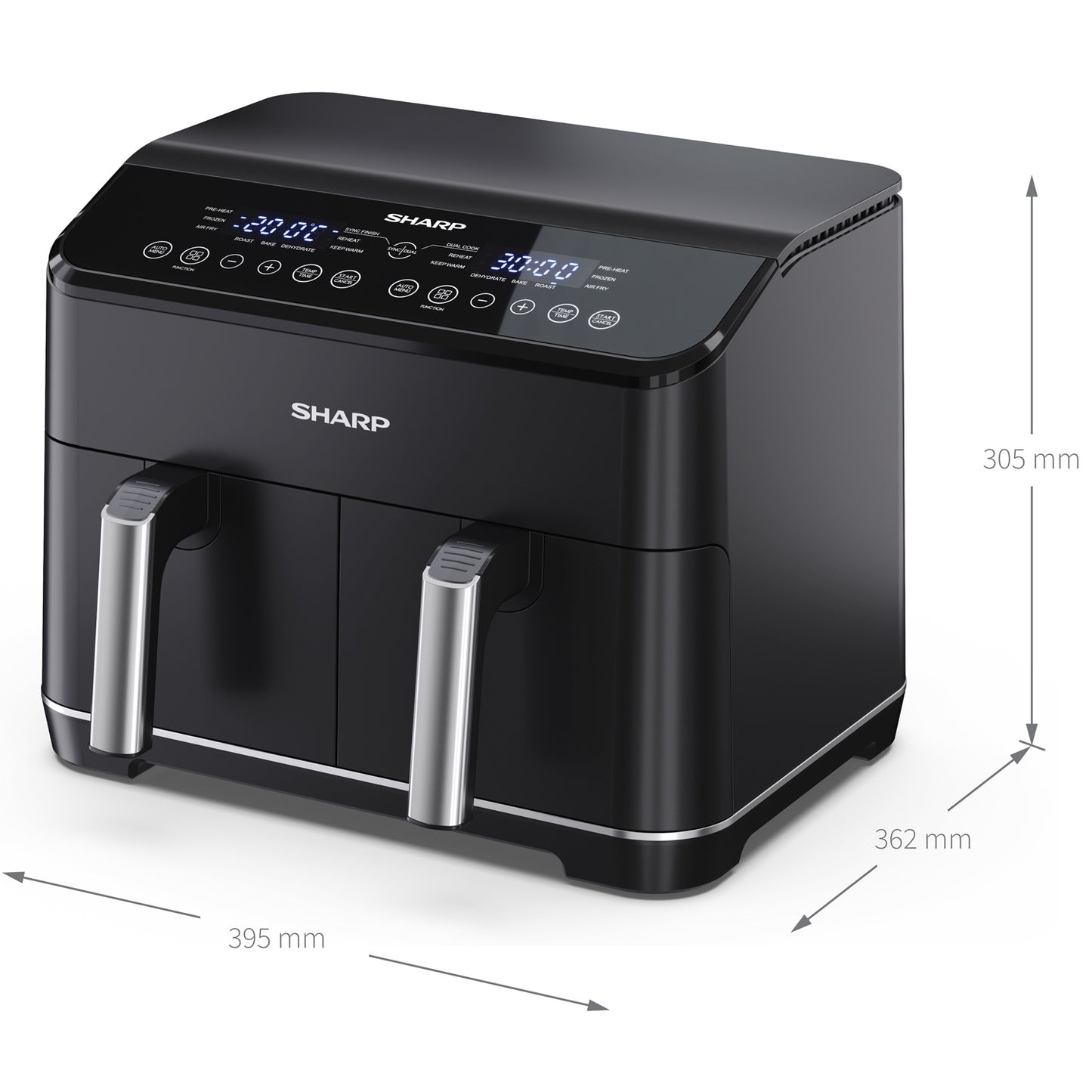 Airfryer Double 2X4L 2X1800W - AF-GD82AE-B