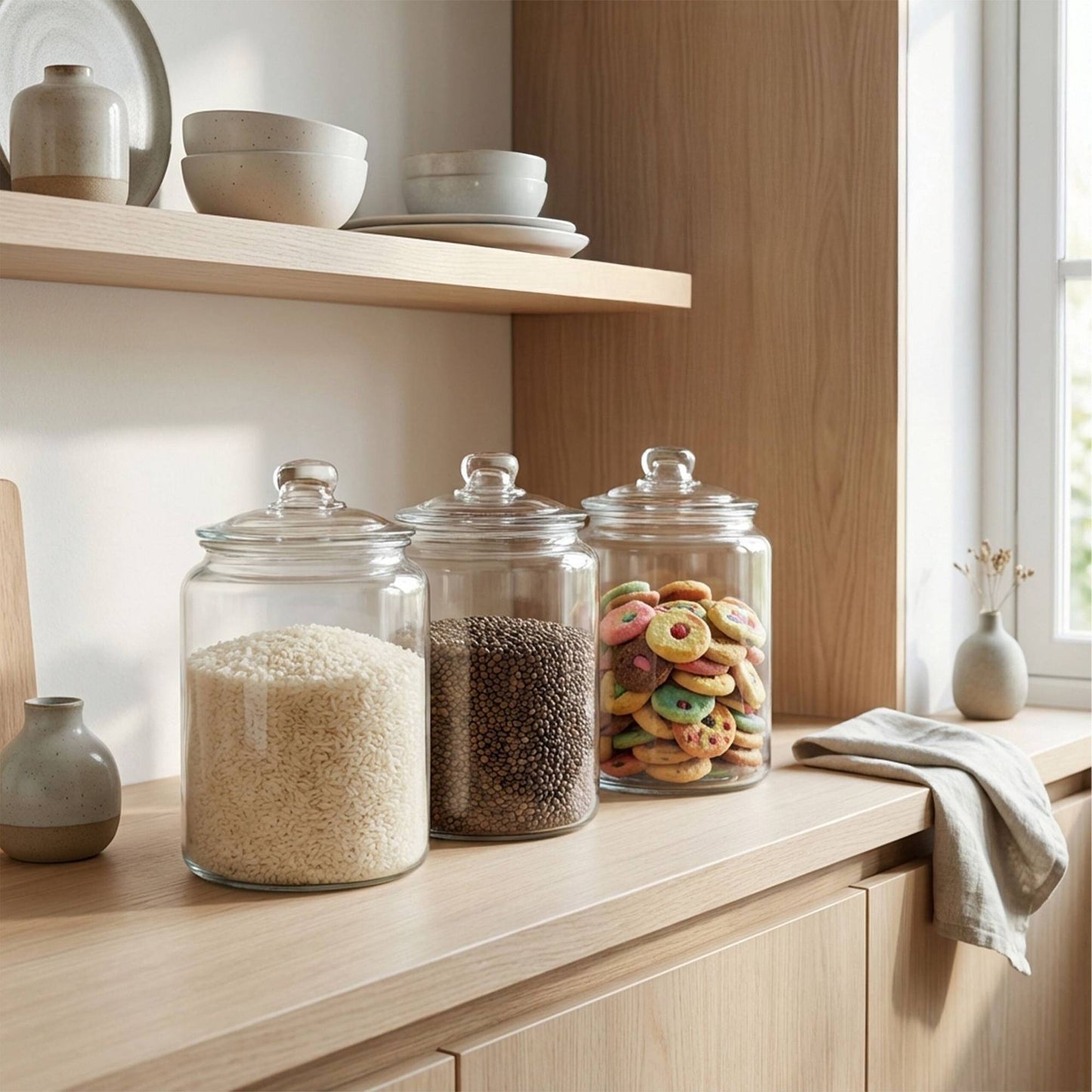 Airtight Glass Storage Jar with Silicone Seal