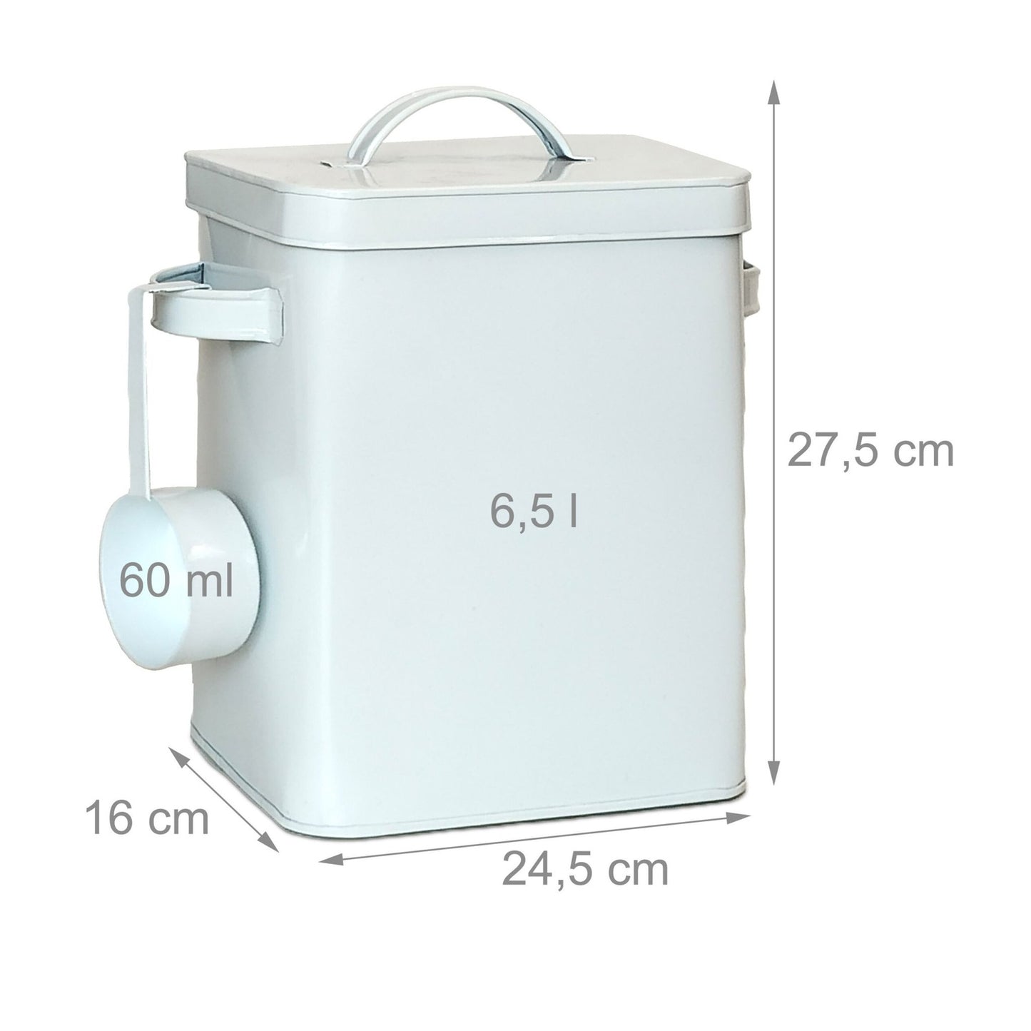 Airtight Metal Storage Tin with Scoop