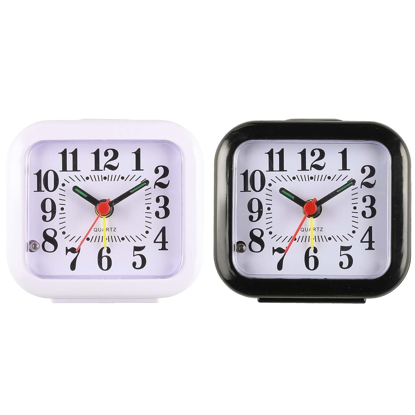 Alarm Clock, 8x3x7.5cm, Black/White, 10-Pack